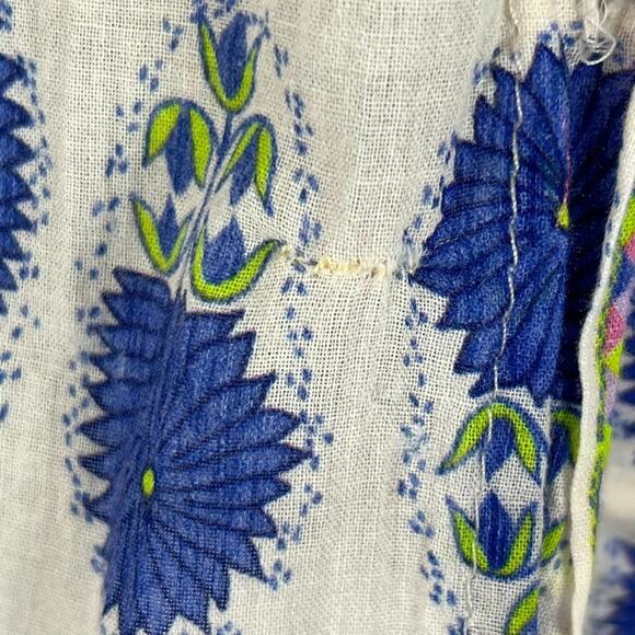 Easy Clothes Long Sleeve Button Up 100% Cotton Floral Print Made In Italy - Picture 14 of 14